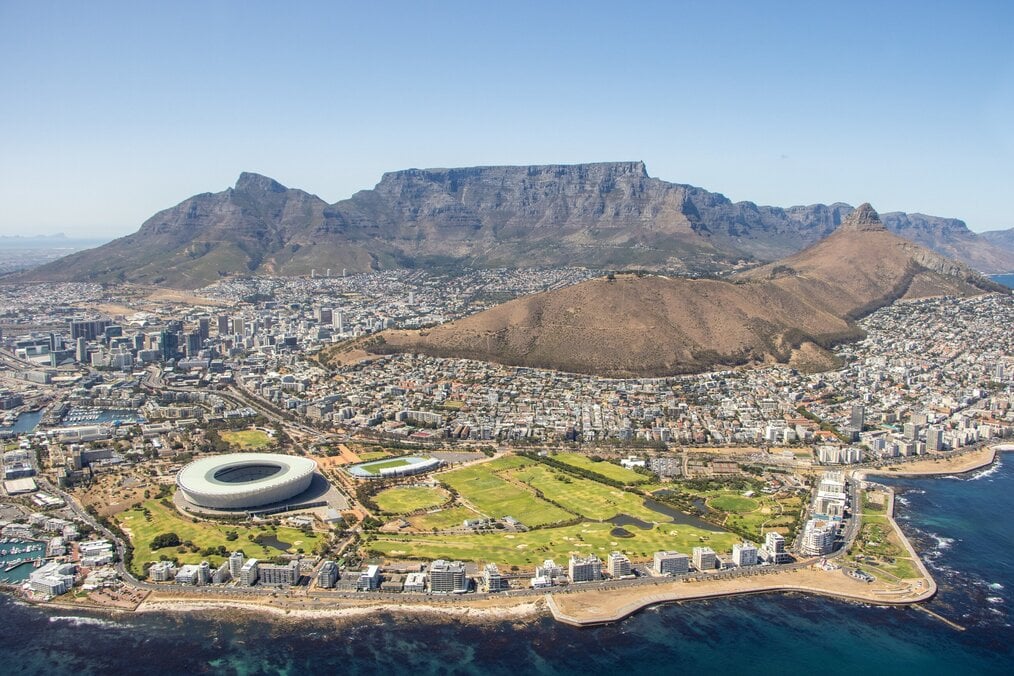 Photo by Captureson Photography on Unsplash Aerial view of Cape Town, South Africa.