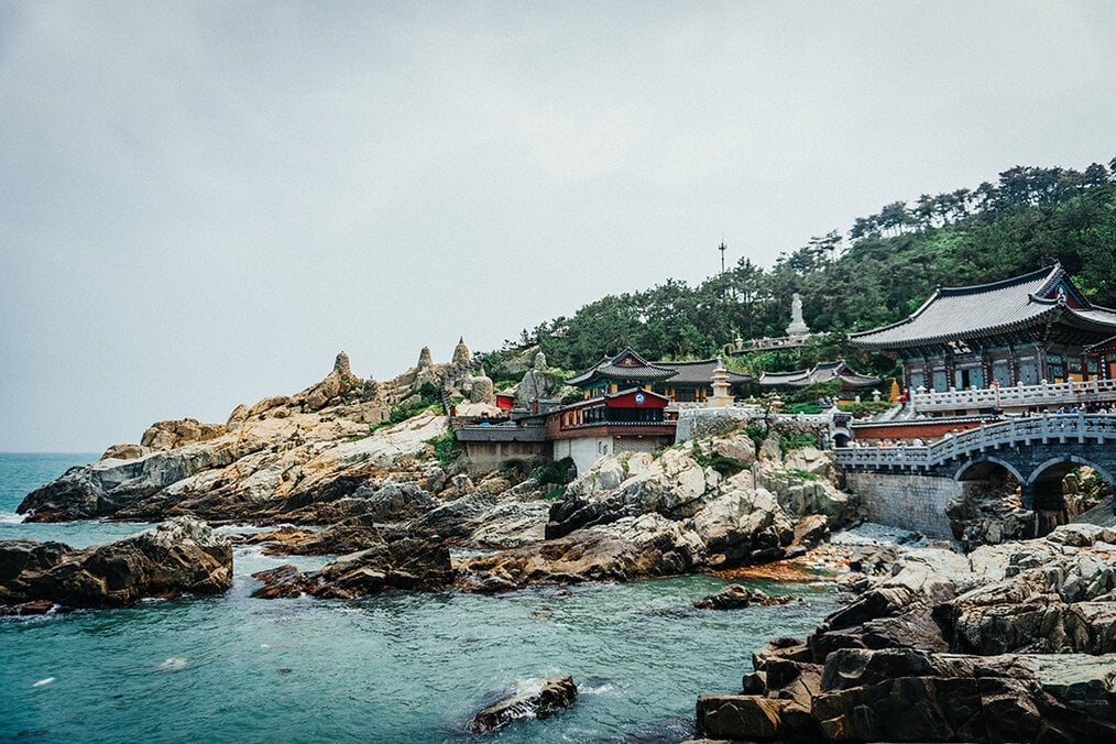 Photo via Unsplash A temple in Busan, Korea