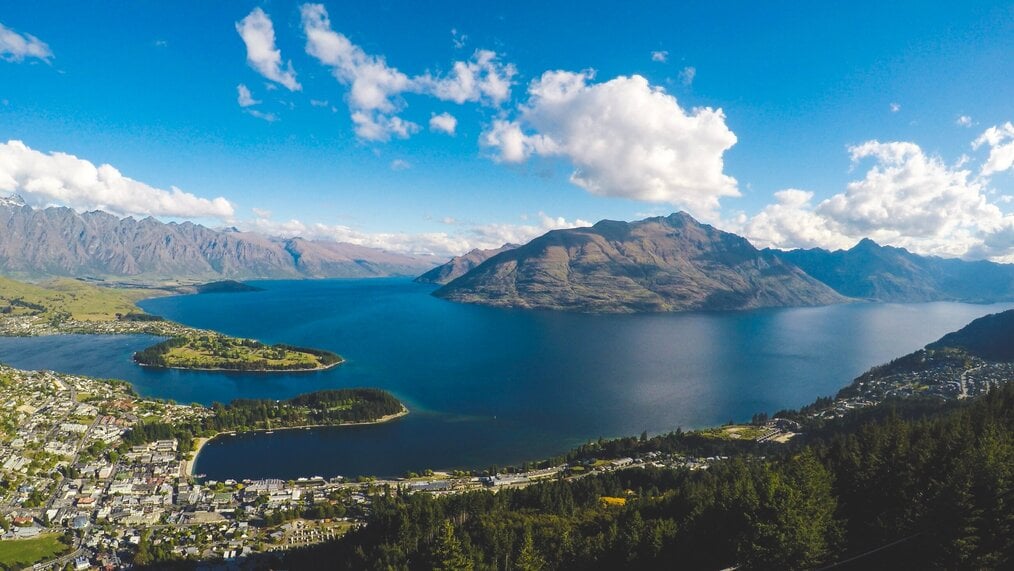 NZ Queenstown Hill in New Zealand.